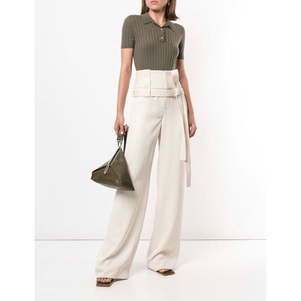 autumn 10.8 fashion elegant high waist wide leg trousers with belt loose casual straight pants women women's & capris, Black;white
autumn 10.8 fashion elegant high waist wide leg trousers with belt loose casual straight pants women women's & capris, Black;white