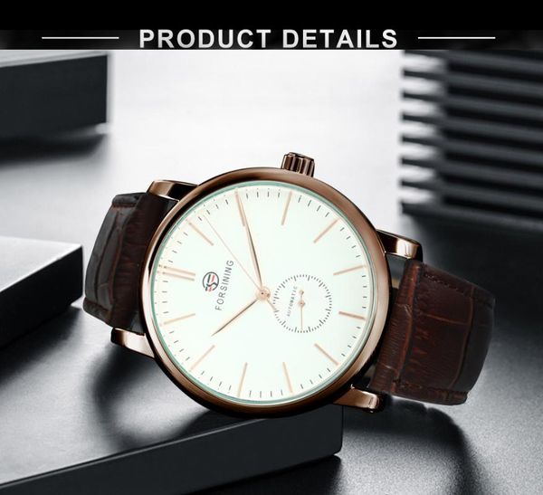 forsining 2 dail minimalist auto mechanical mens watches genuine leather belt clock men 2021 relogio masculino wristwatches, Slivery;brown
forsining 2 dail minimalist auto mechanical mens watches genuine leather belt clock men 2021 relogio masculino wristwatches, Slivery;brown
