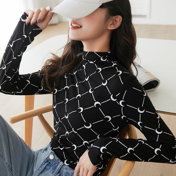 tee 2021 spring autumn trendy design stand collar allover printing moon long sleeve slim women undershirt female t-shirt fashion m2, White
tee 2021 spring autumn trendy design stand collar allover printing moon long sleeve slim women undershirt female t-shirt fashion m2, White