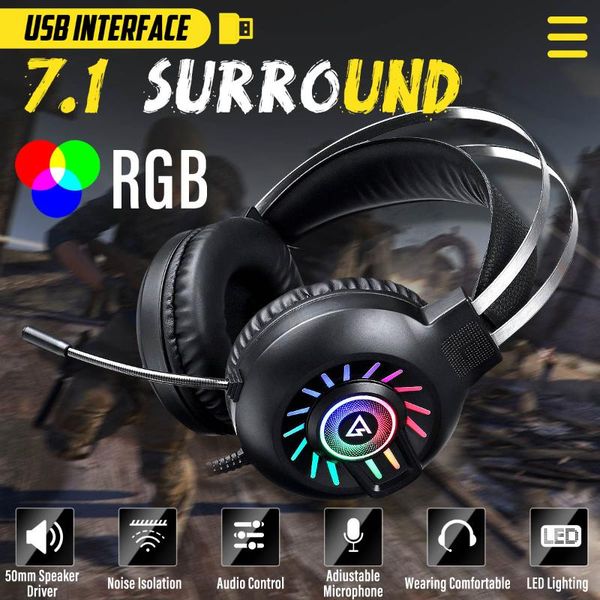 wired gaming headset 7.1 surround sound stereo earphones usb microphone breathing rgb light for pc gamer headphones &
wired gaming headset 7.1 surround sound stereo earphones usb microphone breathing rgb light for pc gamer headphones &