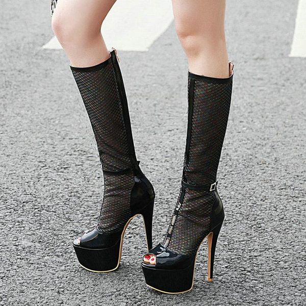 boots 2021 fashion summer platform women 14cm super high heel knee ladies peep toe zipper shoes black white
boots 2021 fashion summer platform women 14cm super high heel knee ladies peep toe zipper shoes black white