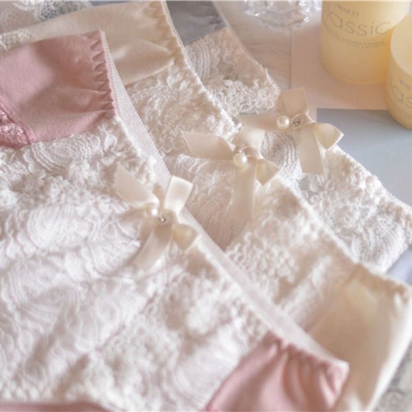 french floral lace embroidery women underwear soft cotton panties for menstruation cute bow lingerie female briefs, Black;white
french floral lace embroidery women underwear soft cotton panties for menstruation cute bow lingerie female briefs, Black;white