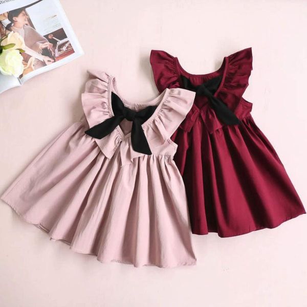 girl's dresses cute girls dress summer clothes bow princess children clothing baby girl ruffles casual kids wear, Red;yellow
girl's dresses cute girls dress summer clothes bow princess children clothing baby girl ruffles casual kids wear, Red;yellow