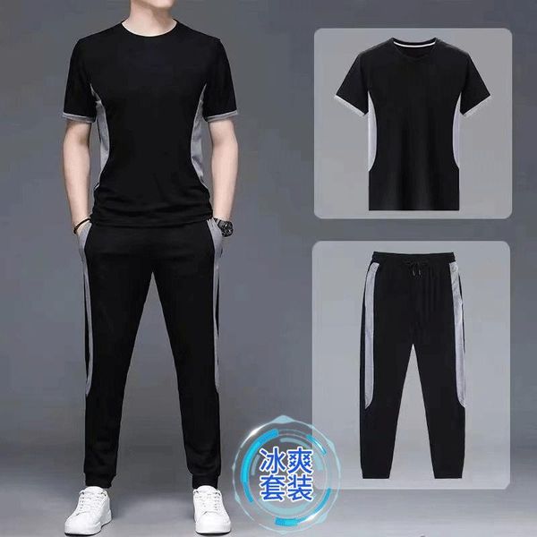 men's tracksuits sports track suit summer casual wear classic fashion all match short sleeve pants two piece tracksuit men jacket, Gray
men's tracksuits sports track suit summer casual wear classic fashion all match short sleeve pants two piece tracksuit men jacket, Gray