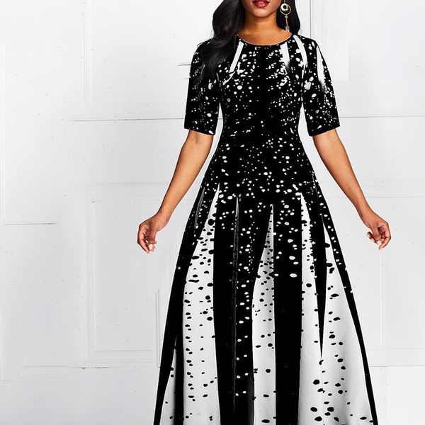 women dress digital print ball gown half sleeve summer elegant party female big size 5xl long maxi dresses robe femme, Black;gray
women dress digital print ball gown half sleeve summer elegant party female big size 5xl long maxi dresses robe femme, Black;gray