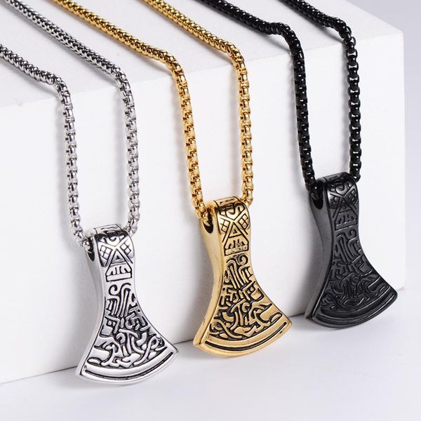 pendant necklaces 2021 viking nordway axe necklace for men vintage punk gothic fashion stainless steel hip hop neck chain collar, Silver
pendant necklaces 2021 viking nordway axe necklace for men vintage punk gothic fashion stainless steel hip hop neck chain collar, Silver