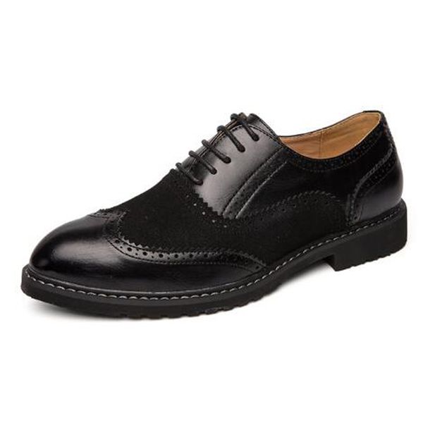leather shoes low heel casual clothing brock spring ankle boots retro classic men outdoor leisure, Black
leather shoes low heel casual clothing brock spring ankle boots retro classic men outdoor leisure, Black