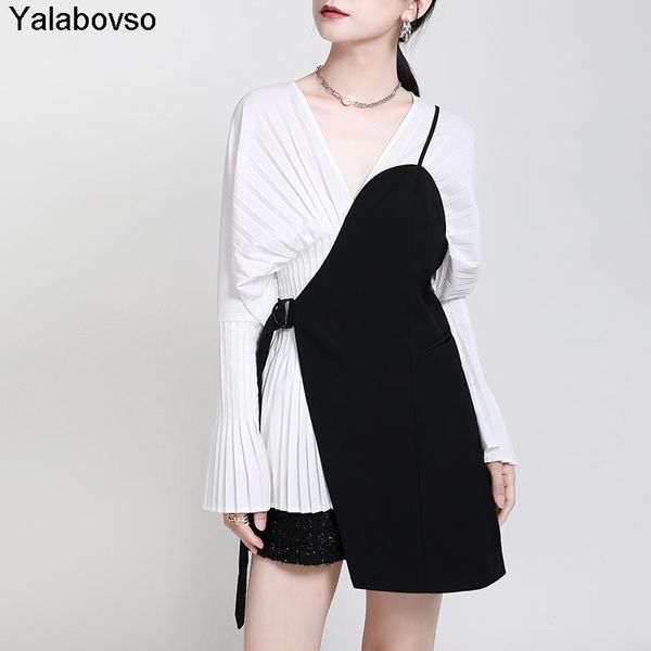 women's vests special curved design of suit waistcoat irregular black vest for women color fashion lady outwear yalabovso, Black;white
women's vests special curved design of suit waistcoat irregular black vest for women color fashion lady outwear yalabovso, Black;white