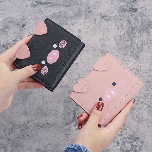 new women cute pink wallets pocket purse card holder cartoon pig design wallet lady female fashion short coin burse money bag, Red;black
new women cute pink wallets pocket purse card holder cartoon pig design wallet lady female fashion short coin burse money bag, Red;black