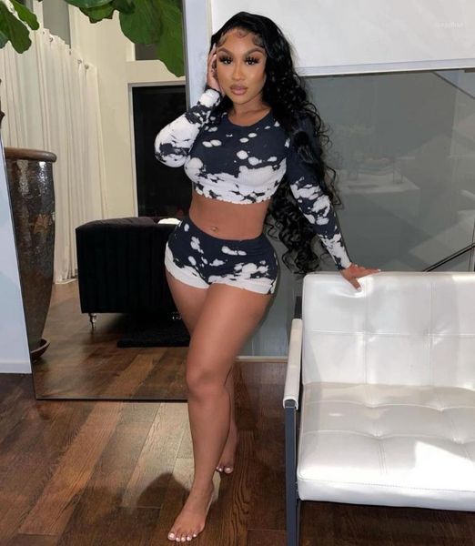 women's tracksuits 2021 summer casual fashion women slimming street round neck print long sleeve sports shorts two-piece set, Gray
women's tracksuits 2021 summer casual fashion women slimming street round neck print long sleeve sports shorts two-piece set, Gray