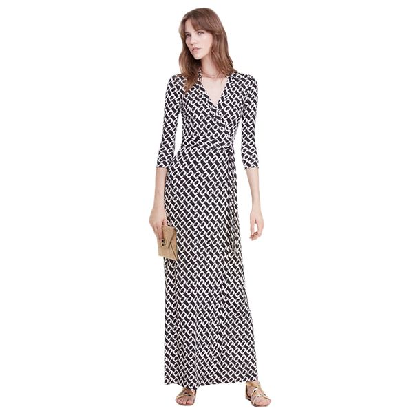casual dresses famous brand womens clothes elegant runway dress geometric print black and white v neck long wrap knzh, Black;gray
casual dresses famous brand womens clothes elegant runway dress geometric print black and white v neck long wrap knzh, Black;gray