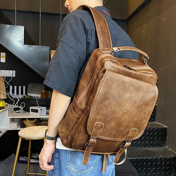 backpack lebsge fashion men's pu leather with usb charging large capacity retro square outdoor leisure
backpack lebsge fashion men's pu leather with usb charging large capacity retro square outdoor leisure