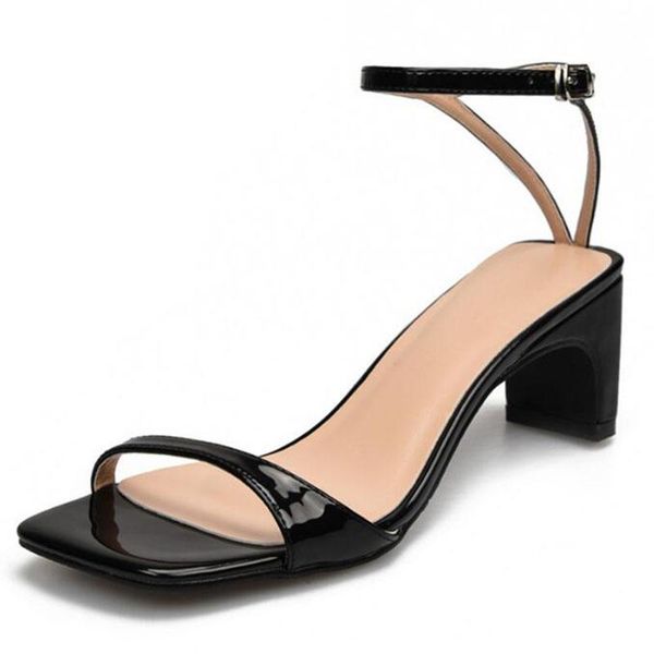 ankle strap heels women sandals summer shoes open toe chunky med heel party dress narrow band sandal 32~46, Black
ankle strap heels women sandals summer shoes open toe chunky med heel party dress narrow band sandal 32~46, Black
