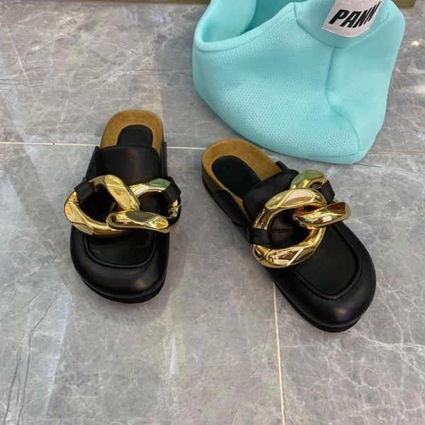 autumn women slippers metal chain decor woman square toe shoes fashion comfort flats mules, Black
autumn women slippers metal chain decor woman square toe shoes fashion comfort flats mules, Black