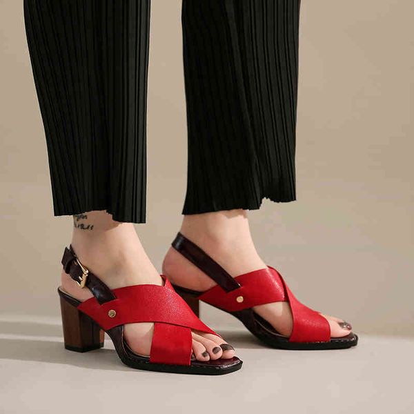 slippers summer new elegant sandals back strap genuine leather square high heels women shoes stylish shallow womans shoes 1g3a, Black
slippers summer new elegant sandals back strap genuine leather square high heels women shoes stylish shallow womans shoes 1g3a, Black