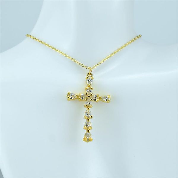charms gold filled cross pendant necklace ornaments women's wedding fashion cz christmas gifts, Bronze;silver
charms gold filled cross pendant necklace ornaments women's wedding fashion cz christmas gifts, Bronze;silver