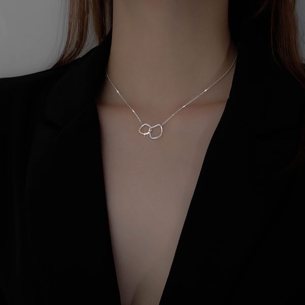 geometric necklace light luxury niche design feeling necklace new female collarbone chain summer, Silver
geometric necklace light luxury niche design feeling necklace new female collarbone chain summer, Silver