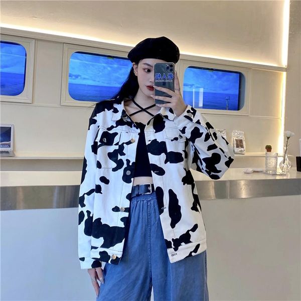 autumn vintage dairy cow print jacket and coat casual button long sleeve outwear ladies bomber jackets overcoats women's, Black;brown
autumn vintage dairy cow print jacket and coat casual button long sleeve outwear ladies bomber jackets overcoats women's, Black;brown