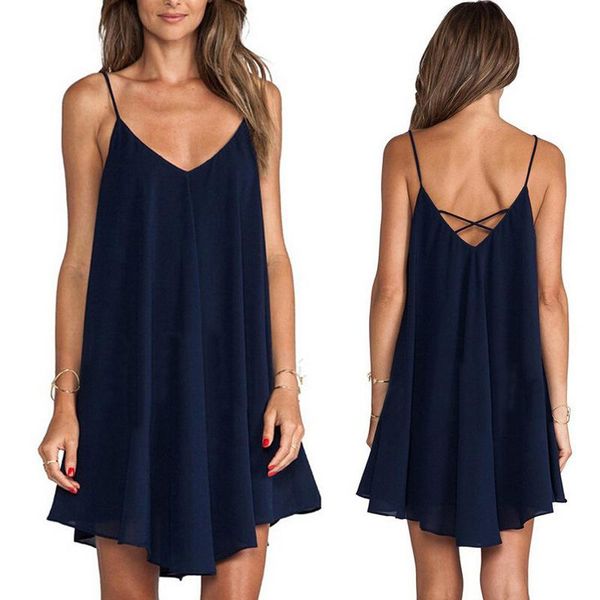 women black blue casual summer sleeveless v-neck spaghetti strap loose party short mini dress dresses, Black;gray
women black blue casual summer sleeveless v-neck spaghetti strap loose party short mini dress dresses, Black;gray