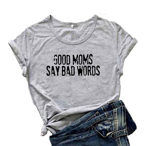 women's t-shirt good moms say bad words funny t shirt women short sleeve cotton tshirt casual mom gift tee femme t-shirts, White
women's t-shirt good moms say bad words funny t shirt women short sleeve cotton tshirt casual mom gift tee femme t-shirts, White