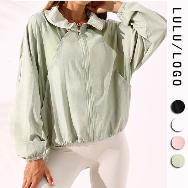 lulu new sunscreen yoga leisure sports stand collar zipper windbreaker running skin clothes long sleeve coat women, Black;brown
lulu new sunscreen yoga leisure sports stand collar zipper windbreaker running skin clothes long sleeve coat women, Black;brown