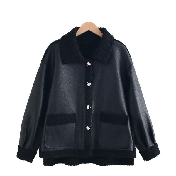 jackets women's winter coats thicken female fake leather jacket turn-down collar lamb loose coat with pockets, Black;brown
jackets women's winter coats thicken female fake leather jacket turn-down collar lamb loose coat with pockets, Black;brown