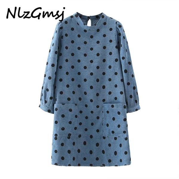 nlzgmsj women vintage polka dot corduroy dress female long sleeve stand collar pockets straight mini autumn winter 210628, Black;gray
nlzgmsj women vintage polka dot corduroy dress female long sleeve stand collar pockets straight mini autumn winter 210628, Black;gray