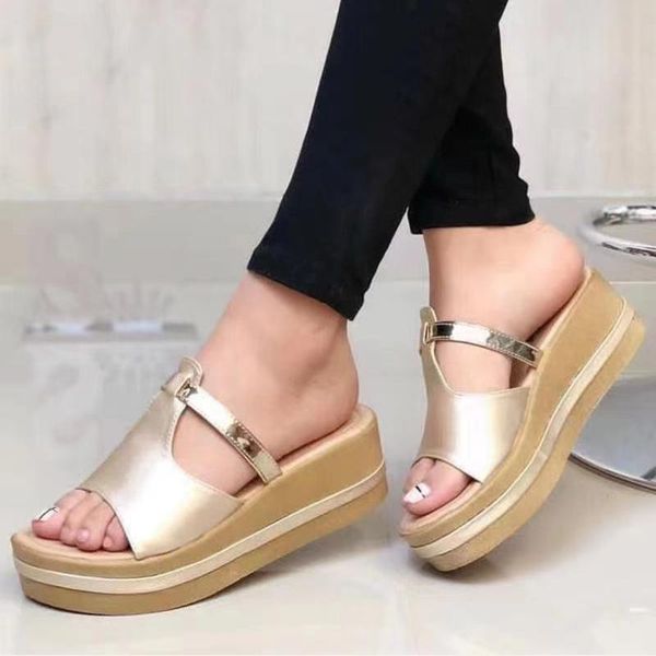 slippers women wedge platform shoes for woman summer solid color sandals plus size slip-on beach ladies thick bottom, Black
slippers women wedge platform shoes for woman summer solid color sandals plus size slip-on beach ladies thick bottom, Black