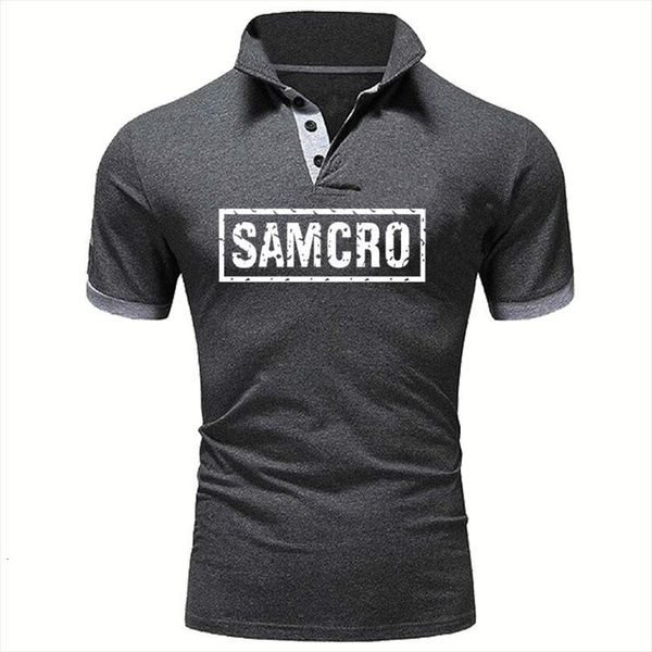 summer soa sons of men polo anarchy printing fashion casual trend splicing cotton short sleeve, White;black
summer soa sons of men polo anarchy printing fashion casual trend splicing cotton short sleeve, White;black