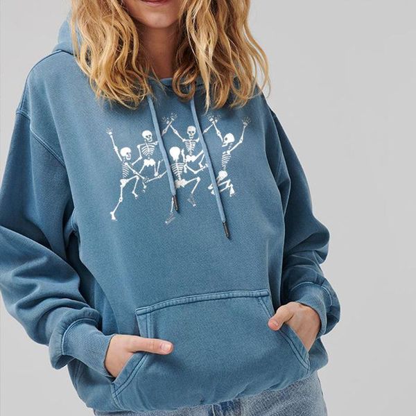 women's hoodies & sweatshirts funny skull printed punk style plus size blue vintage women casual streetwear korean fashion clothes teen, Black
women's hoodies & sweatshirts funny skull printed punk style plus size blue vintage women casual streetwear korean fashion clothes teen, Black