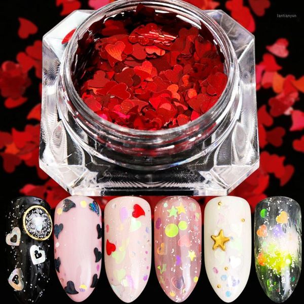 1box nail glitter sequins mermaid ab color red heart shape dust flakes laser paillette 3d sparkling slice decor ji6781, Silver;gold
1box nail glitter sequins mermaid ab color red heart shape dust flakes laser paillette 3d sparkling slice decor ji6781, Silver;gold