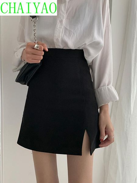 women's shorts black high waist split skirt 2021 spring a-line short suit buttock summer design, White;black
women's shorts black high waist split skirt 2021 spring a-line short suit buttock summer design, White;black