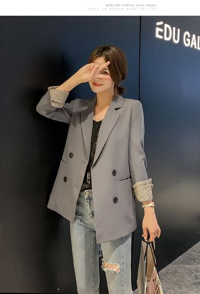 women's jackets 2021 autumn korean black small suit fashion solid color jacket casual streetwear pockets ladies gray office coat, Black;brown
women's jackets 2021 autumn korean black small suit fashion solid color jacket casual streetwear pockets ladies gray office coat, Black;brown