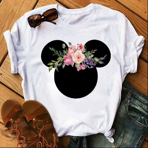 women cartoon printed graphic flower fashion t shirt mouse micky ear tumblr tee hipster female woman tees, White
women cartoon printed graphic flower fashion t shirt mouse micky ear tumblr tee hipster female woman tees, White