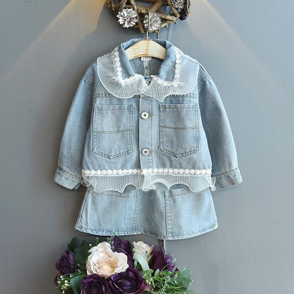clothing sets baby girls autumn fall lace patchwork denim jackets and skirt suits korean fashion little kids princess clothes, White
clothing sets baby girls autumn fall lace patchwork denim jackets and skirt suits korean fashion little kids princess clothes, White