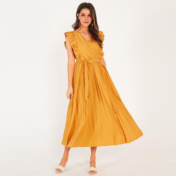 casual dresses summer products ladies v-neck waist slimming pleated large size women's outer single sweet sleeveless dress, Black;gray
casual dresses summer products ladies v-neck waist slimming pleated large size women's outer single sweet sleeveless dress, Black;gray