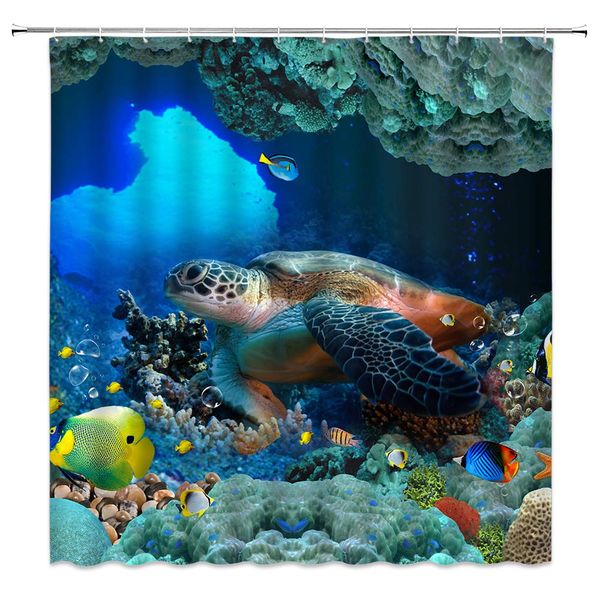 sztnsm sea turtle shower curtain ocean creature fishs landscape colorful coral reef underwater, 70x70 inch polyester fabric
sztnsm sea turtle shower curtain ocean creature fishs landscape colorful coral reef underwater, 70x70 inch polyester fabric