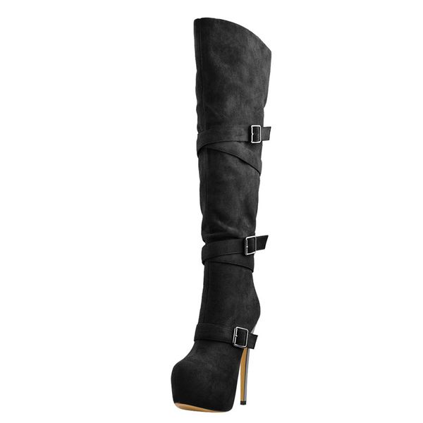 womens black platform 16cm high heel stiletto buckle over the knee high back zipper boots plus size us5us15
womens black platform 16cm high heel stiletto buckle over the knee high back zipper boots plus size us5us15