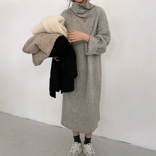 dress woman sweater autumn winter casual knitted pullovers korean loose style turtleneck clothes long sleeve fashion, Black;gray
dress woman sweater autumn winter casual knitted pullovers korean loose style turtleneck clothes long sleeve fashion, Black;gray