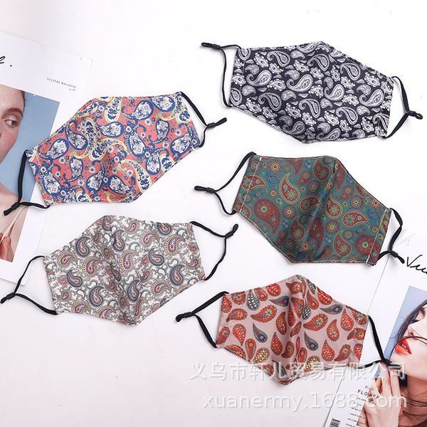 dimensional three cotton printed mask black breathable personalized waist print washable