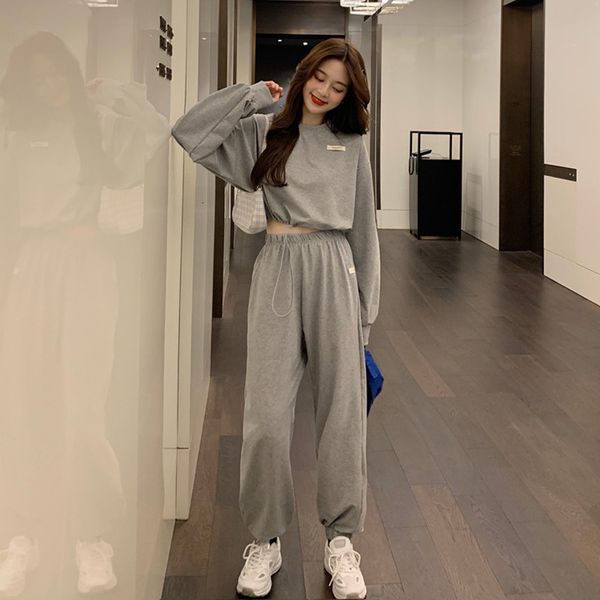 women's two piece pants fan sweet suitable for leisure sports suit, female small man fried street sweater, guard pants, foreign st, White
women's two piece pants fan sweet suitable for leisure sports suit, female small man fried street sweater, guard pants, foreign st, White