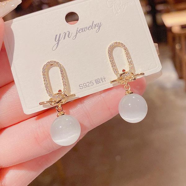 dangle & chandelier exquisite opal pendant female earrings personality retro fashion simple korean geometric jewelry, Silver
dangle & chandelier exquisite opal pendant female earrings personality retro fashion simple korean geometric jewelry, Silver
