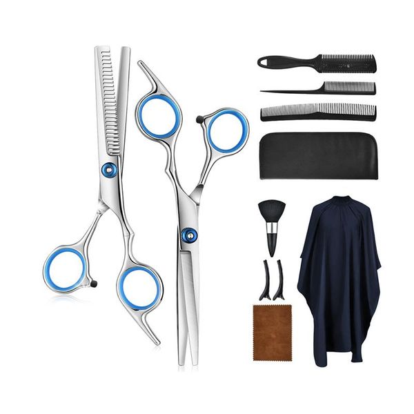 hair scissors cutting set 9 pcs thinning shears razor comb clips cape hairdressing professional
hair scissors cutting set 9 pcs thinning shears razor comb clips cape hairdressing professional