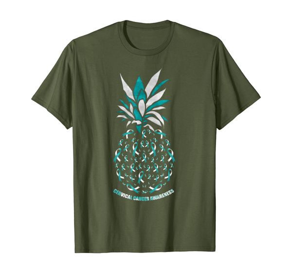 pineapple with cervical cancer awareness shirt ribbon gifts t-shirt, White;black
pineapple with cervical cancer awareness shirt ribbon gifts t-shirt, White;black