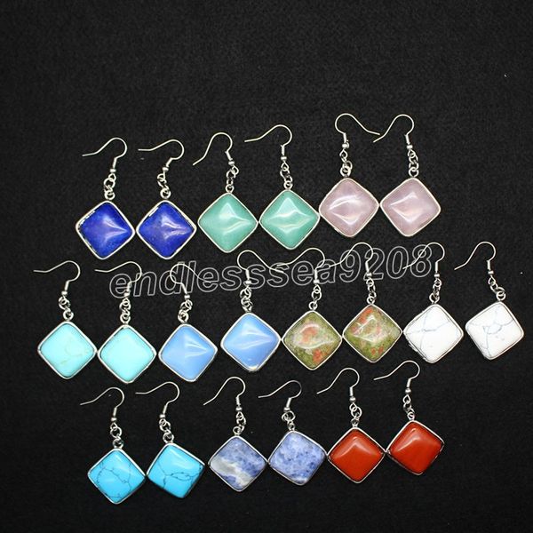 geometric natural stone pendant dangle earrings girls women jewelry square green blue turquoises pink purple crystal earring, Silver
geometric natural stone pendant dangle earrings girls women jewelry square green blue turquoises pink purple crystal earring, Silver