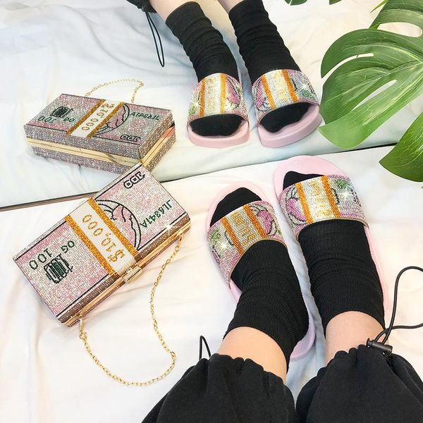 summer rhinestone slide s woman bling beach casual slippers flat luxury crystal sandals designer ladies shoes and sandal, Black
summer rhinestone slide s woman bling beach casual slippers flat luxury crystal sandals designer ladies shoes and sandal, Black