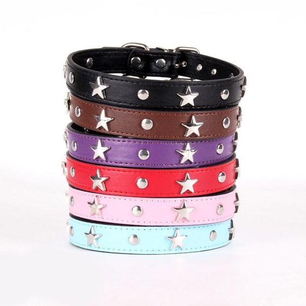 star studded dog collar leather puppy neck strap comfortable cat adjustable pet collars for small dogs s/m/l 6 colors & leashes
star studded dog collar leather puppy neck strap comfortable cat adjustable pet collars for small dogs s/m/l 6 colors & leashes