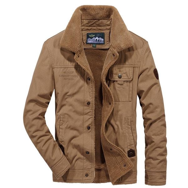 men's jackets winter jacket men thick warm fleece man coat male pure cotton single breasted military mens chaqueta hombre, Black;brown
men's jackets winter jacket men thick warm fleece man coat male pure cotton single breasted military mens chaqueta hombre, Black;brown