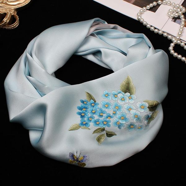 scarves high-grade satin silk scarf suzhou embroidery chinese style 100% naural shawl and gift, Blue;gray
scarves high-grade satin silk scarf suzhou embroidery chinese style 100% naural shawl and gift, Blue;gray