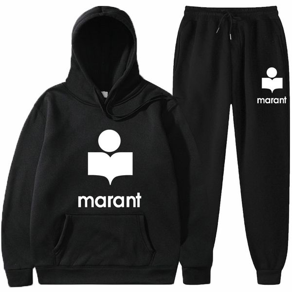 autumn and winter tide br marant casual printing men's women's fleece sweater set hoodie sweatshirt, Black
autumn and winter tide br marant casual printing men's women's fleece sweater set hoodie sweatshirt, Black